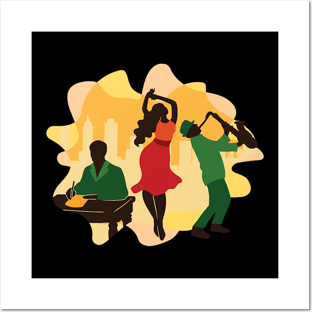 Black Culture An Illustration of Black Culture Dancing Wall Art by Wyees Foster